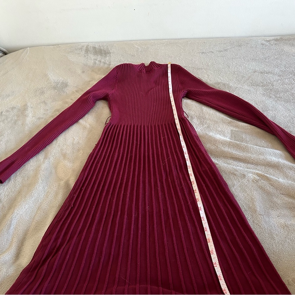 SHEIN Burgundy Asymmetrical Dress